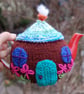  Country cottage tea cosy - hand embroidered - for one or two cup teapot - Image 1