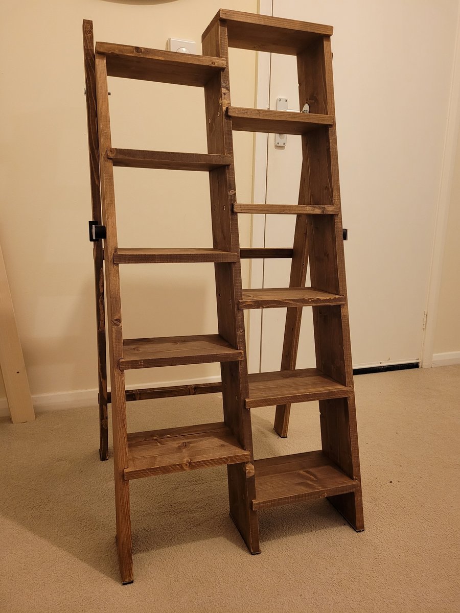 Step Up Easy "tm" branded step ladder wood folding 