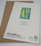 Feathers and Grass Mono Print Greetings Card - Image 3