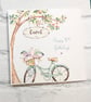 Cycling Birthday Card For Her Floral Bike Happy Birthday Mum Auntie Friend - Image 3