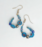 Sky Blue Beaded Hoops - Image 2