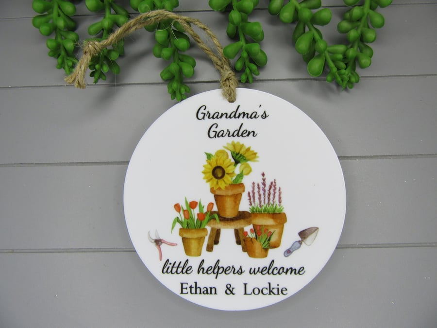 Personalised Grandma's Garden Sign, Mother's Day Gift, Nanny's Greenhouse, Shed 