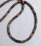 Sterling Silver & "Onyx Marble" (Jasper) Gemstone Necklace 24 inches long - Image 2