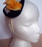 Yellow floral fascinator 