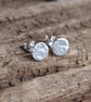 Small disc studs - recycled silver - Image 5
