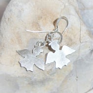 Angel earrings in sterling silver