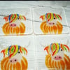 Fused Glass Highland Cow Coaster, Rainbow Hair, handmade,