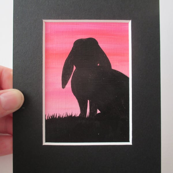 ACEO Rabbit aceo silhouette