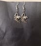 Silver dragon charm dangle earrings  - Image 2