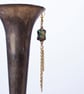 Cloisonne and long chain tassel earrings - Image 4
