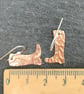 Welly boot earrings in etched copper - Image 3