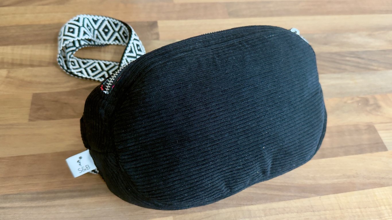 Black Corduroy Crossbody Bag