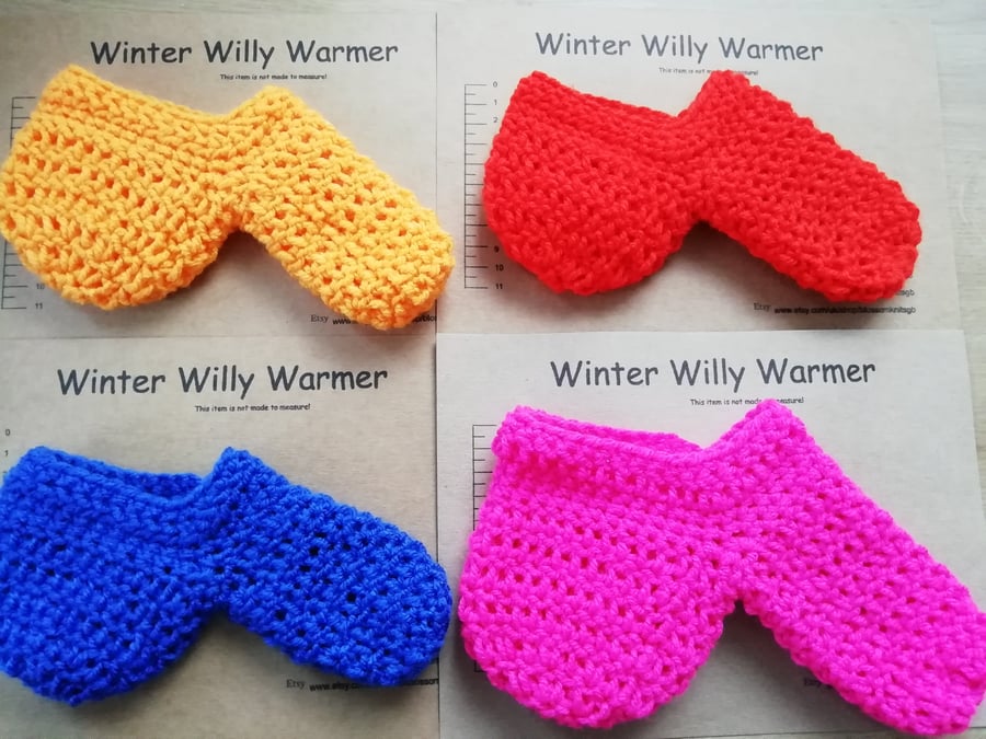 Small Willy warmer, cock cosy, penis coat, novelty Christmas gift secret Santa f