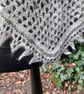 Handspun, Hand-knitted Luxury Shawl in Pure Wensleydale Wool - Image 7