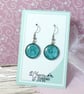 Turquoise blue dangle earrings, comfortable drop earrings for women, two sizes - Image 5