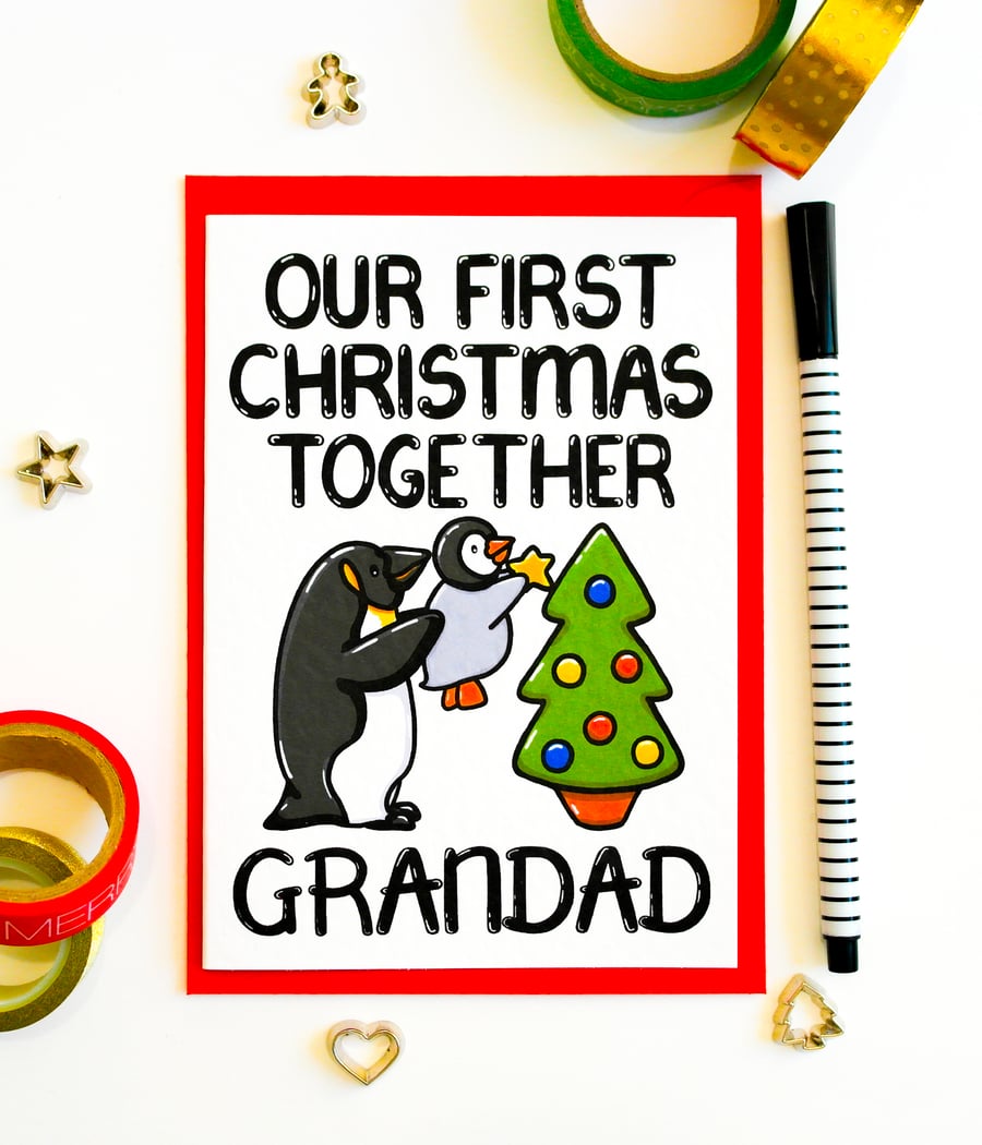 Our First Christmas Together Grandad Christmas Card