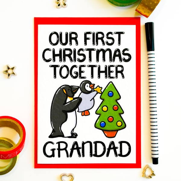 Our First Christmas Together Grandad Christmas Card