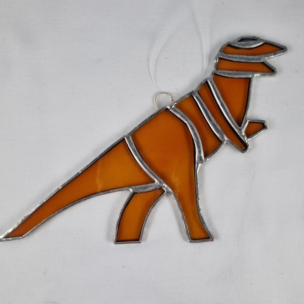 548 Stained Glass Tyrannosaurus Rex - handmade hanging decoration.