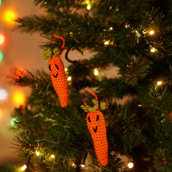 Crochet Carrot decoration (pair) 