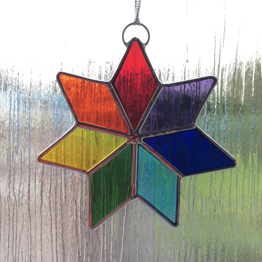 Stained glass Chakra Star  (0550)