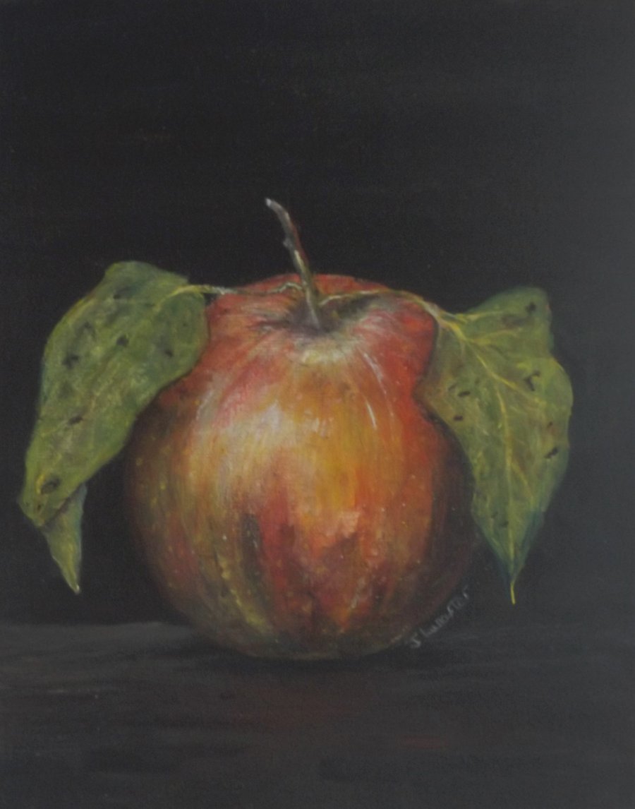 apple  painting titled Pink Lady
