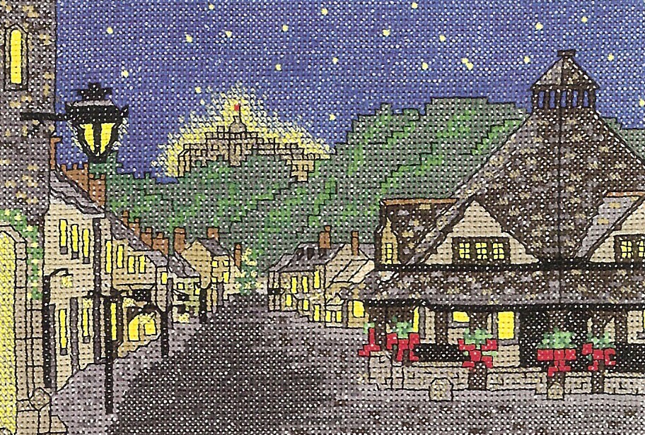 Dunster in Somerset by Candlelight cross stitch chart