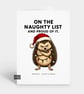 Funny Christmas Card - Proud Naughty Hedgehog