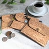 Cork Wallet. Vegan Cork Coin Purse and Card Wallet (P&P included)