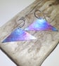  Handmade Coloured Titanium Wide Triangular Earrings - UK Free Post - Image 1