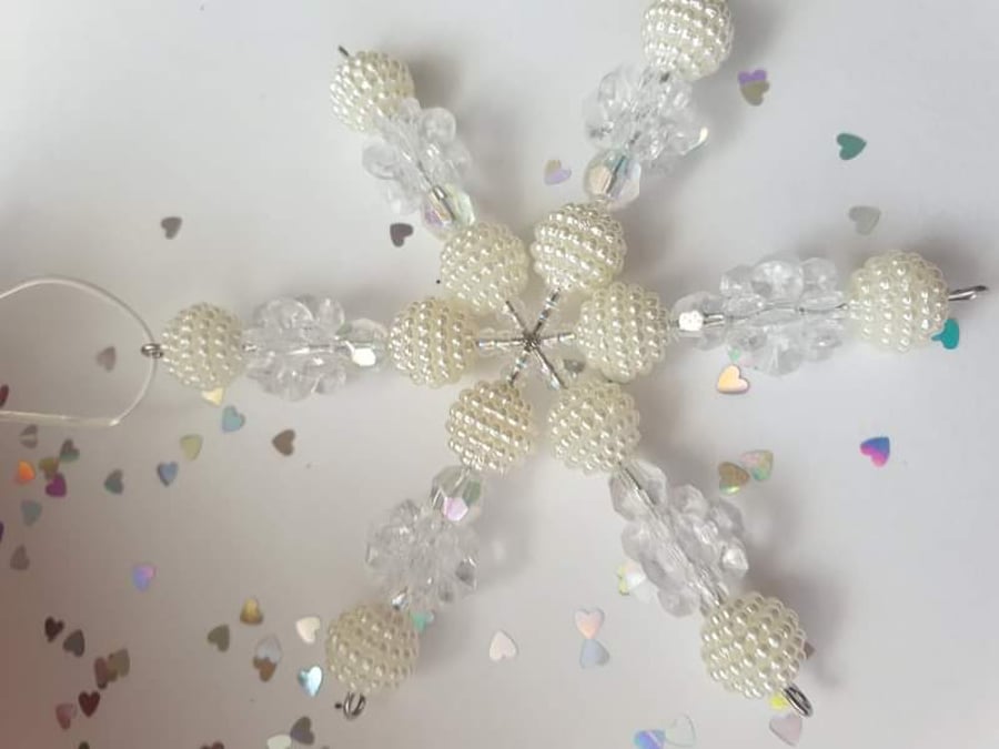 Beaded snowflake