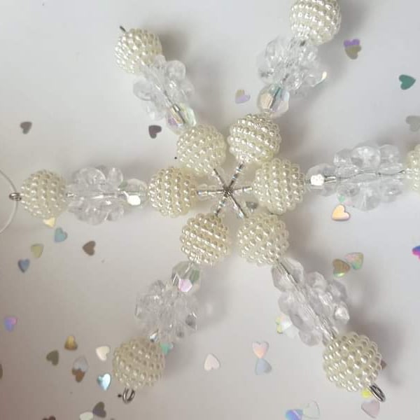 Beaded snowflake