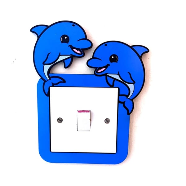 Dolphin Light Switch Surround – Cheerful Kids Bedroom Decor