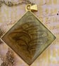 Abstract Art Pendant, wearable artwork pendant in blue - Image 3