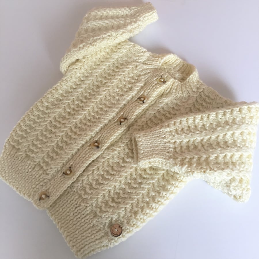 Girl's Aran Style Cardigan - to fit 1 - 2 years approx