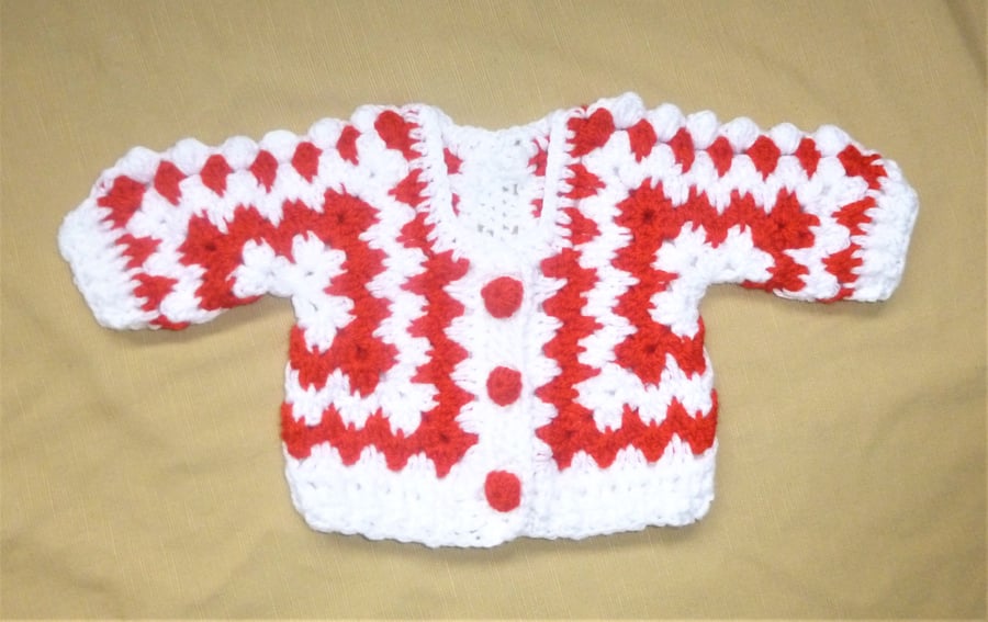 Crochet premature baby cardigan sales