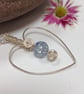 Silver Plated and Lilac Heart Necklace - Image 2