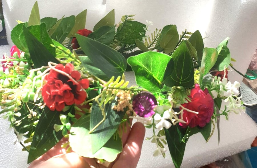 Fantasy Tiara Crown  Fairy Woodland Wedding Nature Headdress