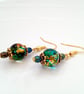 Green Marble Effect Neckace and Earring Set - Image 5