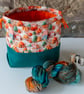 Craft storage bag featuring 3D Little Houses, drawstring closure - Image 1