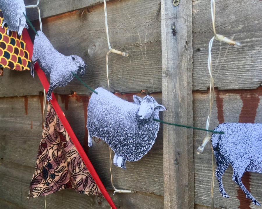 To Help You Sleep - Paper String Sheep Garland