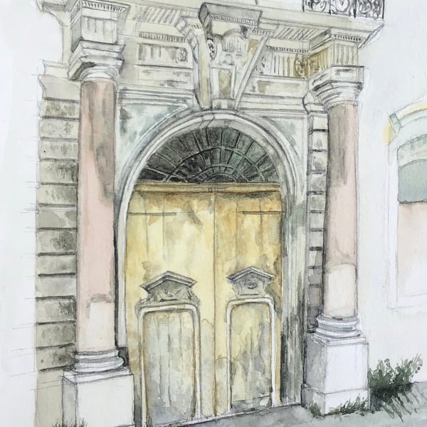 Watercolour - Faded Grandeur, Door