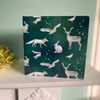 Woodland Animals card - wildlife greeting card, deer, hare, owl