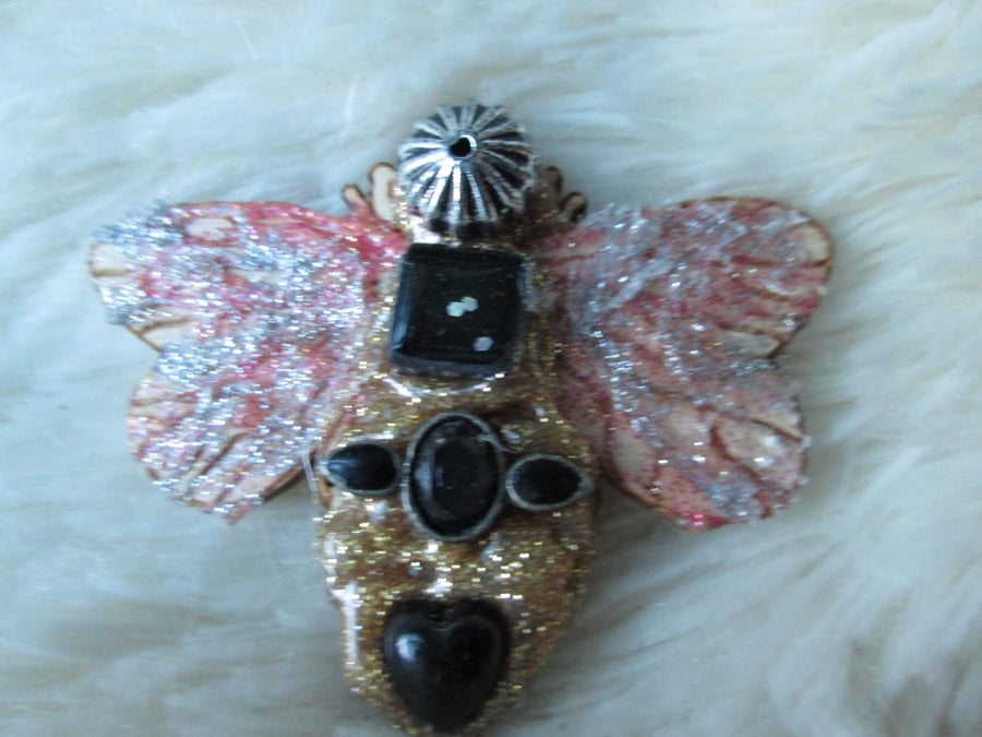 Mosaic Bee Brooch