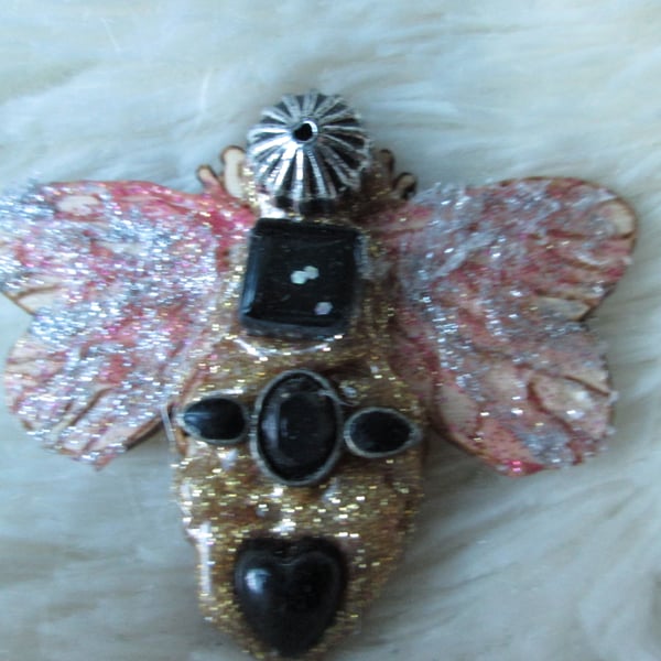 Mosaic Bee Brooch