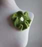 Celery Green Knitted Flower Corsage - Image 2
