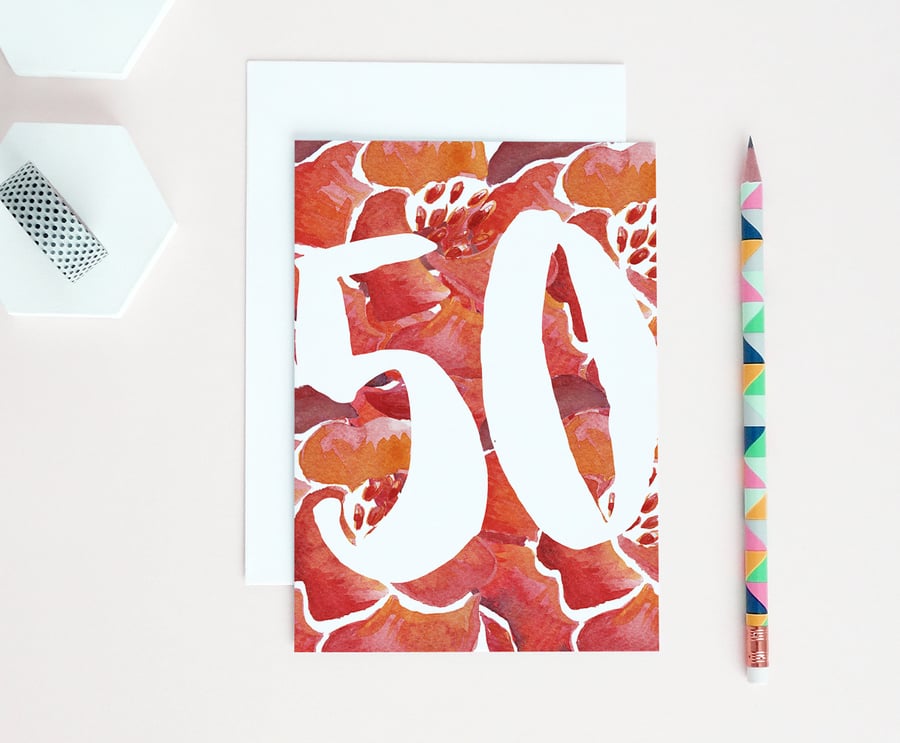 50th Birthday Card 