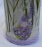 Handmade Lavender Decoupaged Recycled Bottle Lamp  - Image 5
