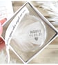 Personalised Feather Memorial Bauble, Round Glass Christmas Ornament, Name Date  - Image 1