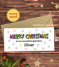 Custom Merry Christmas Money Wallet Card - personalised cash gift,money envelope - Image 1