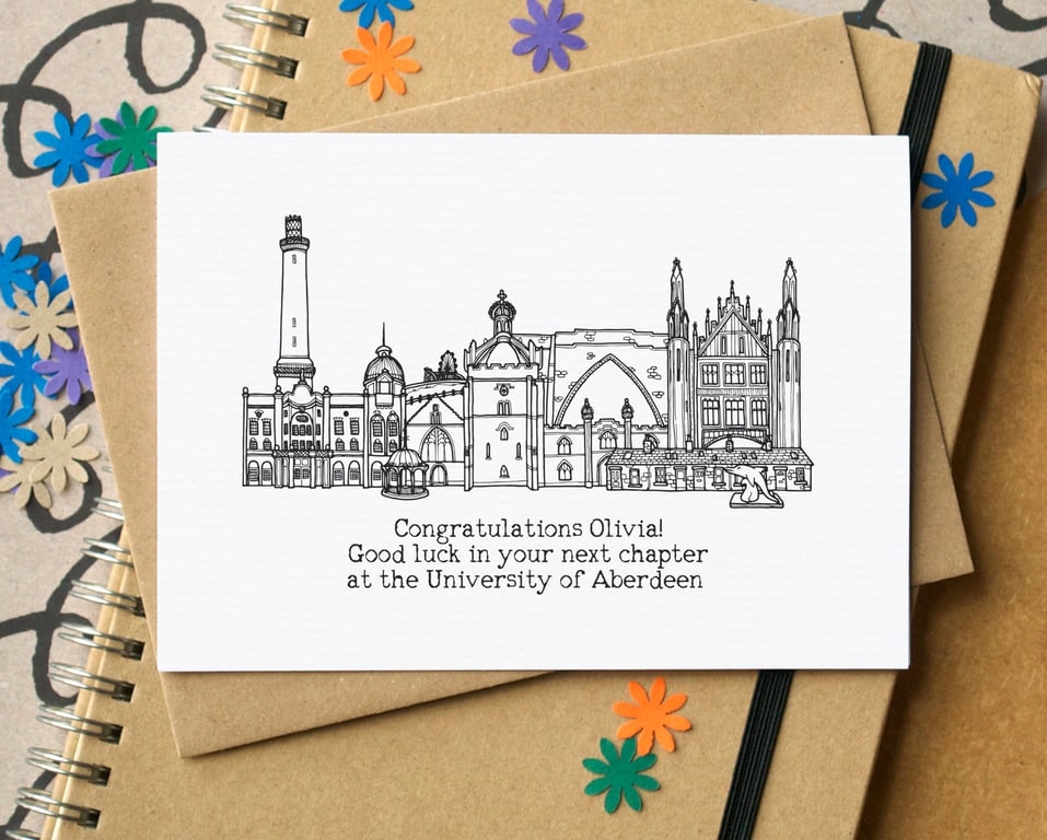 Starting University Personalised Skyline Card